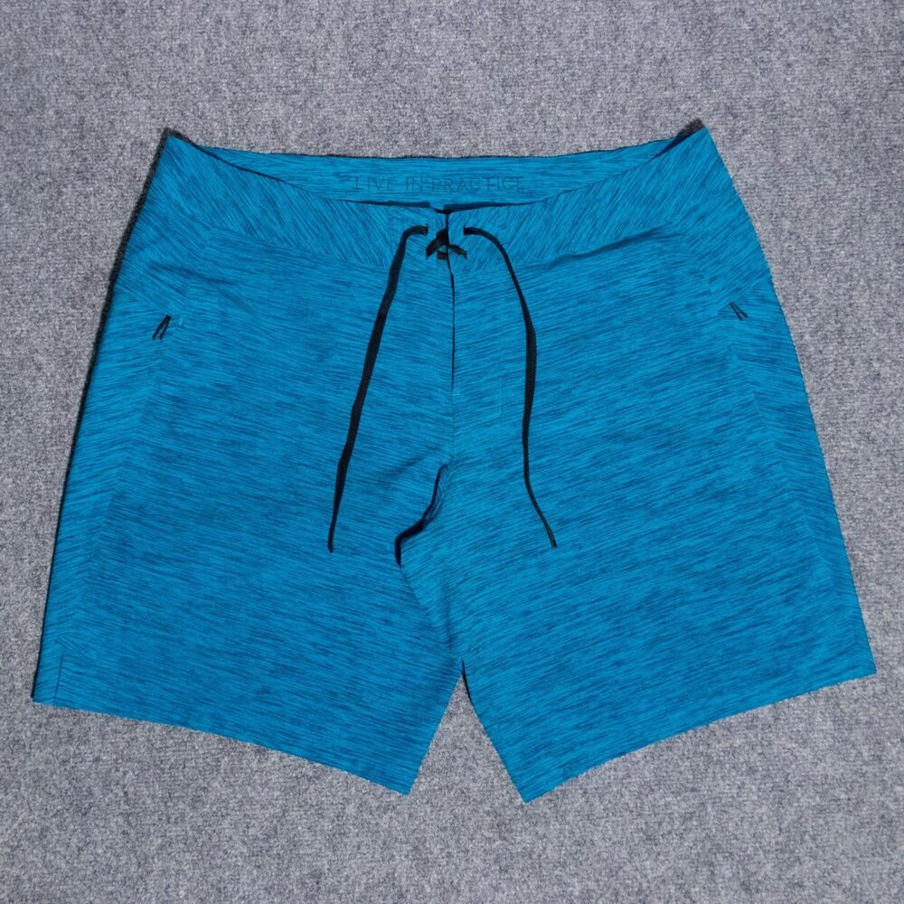 Lululemon Current State Board Shorts 9” Men's 38 Blue Swim Hybrid Active Gym